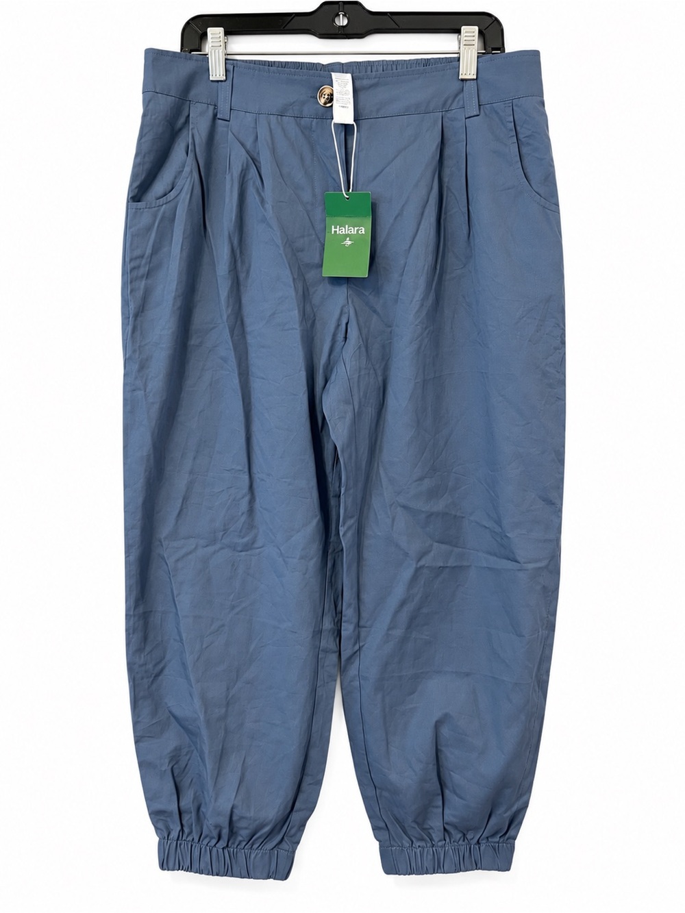 HALARA womens Slate Blue Jogger Pants with Elastic Cuffs